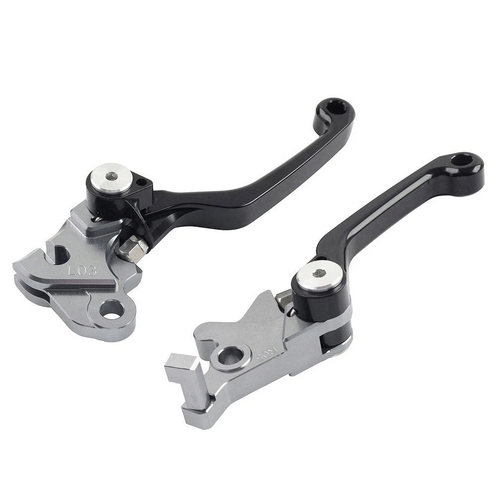 Pair Pivot Brake Clutch Lever For YAMAHA WR 250F WR 450F 01-16 WR250F WR450F Blk