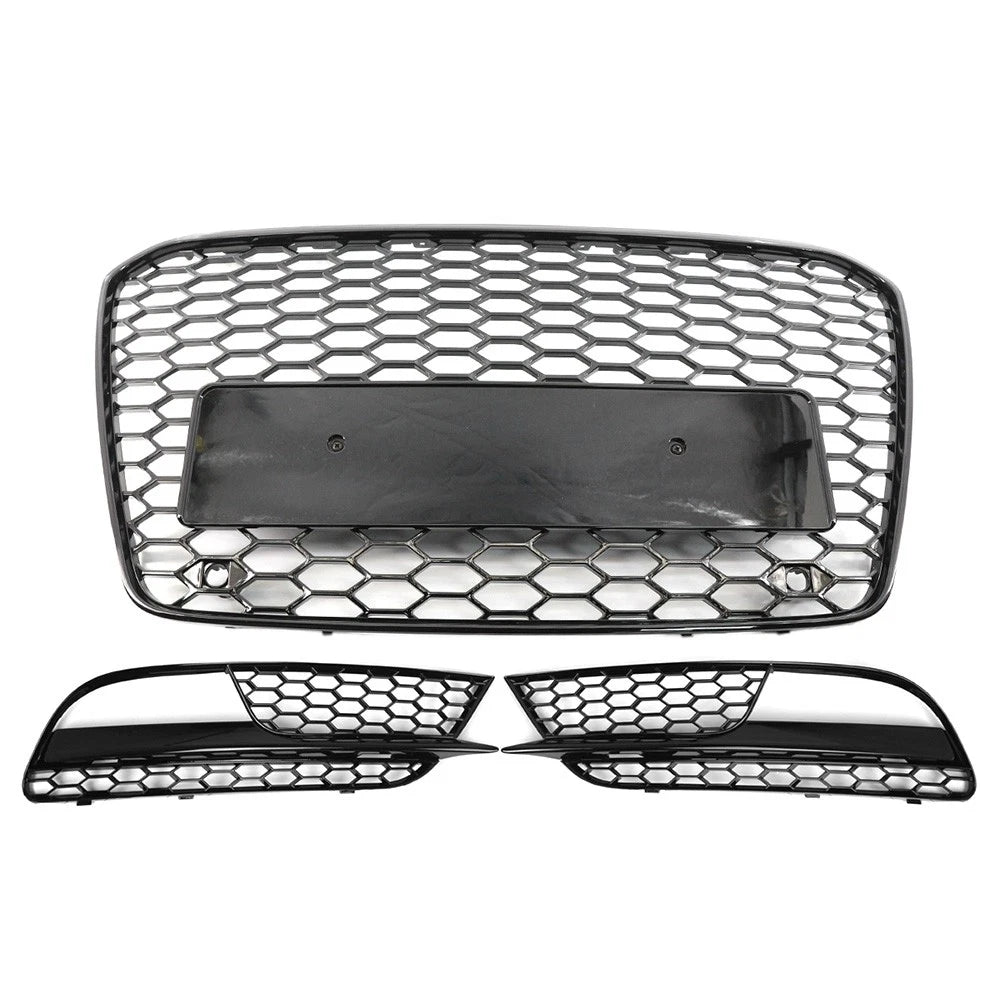 Front Bumper Radiator Grille With Fog Light Grille Cover For Audi A5 2012-2016