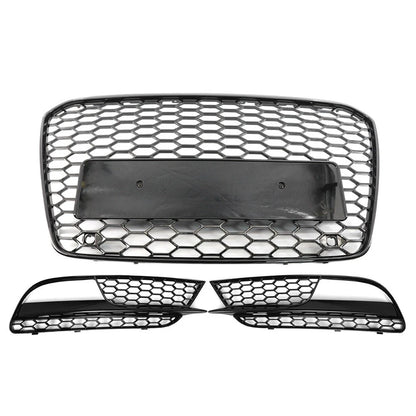Front Bumper Radiator Grille With Fog Light Grille Cover For Audi A5 2012-2016