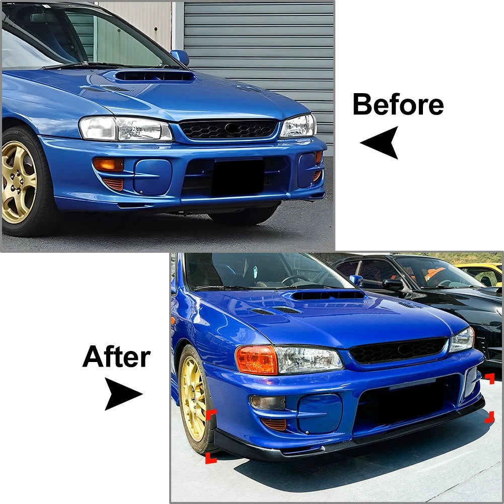 Glossy Black Front Bumper Lip Chin Spoiler For Subaru Impreza WRX STI 1997-2001