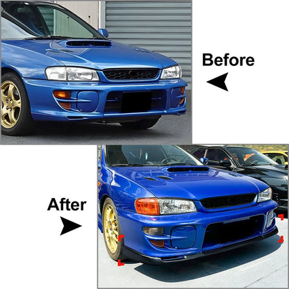 Glossy Black Front Bumper Lip Chin Spoiler For Subaru Impreza WRX STI 1997-2001