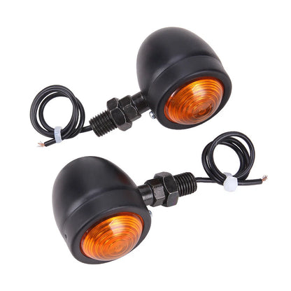 Black Motorcycle Turn Signal Blinker Lights For Harley Sportster XL1200 883 Dyna