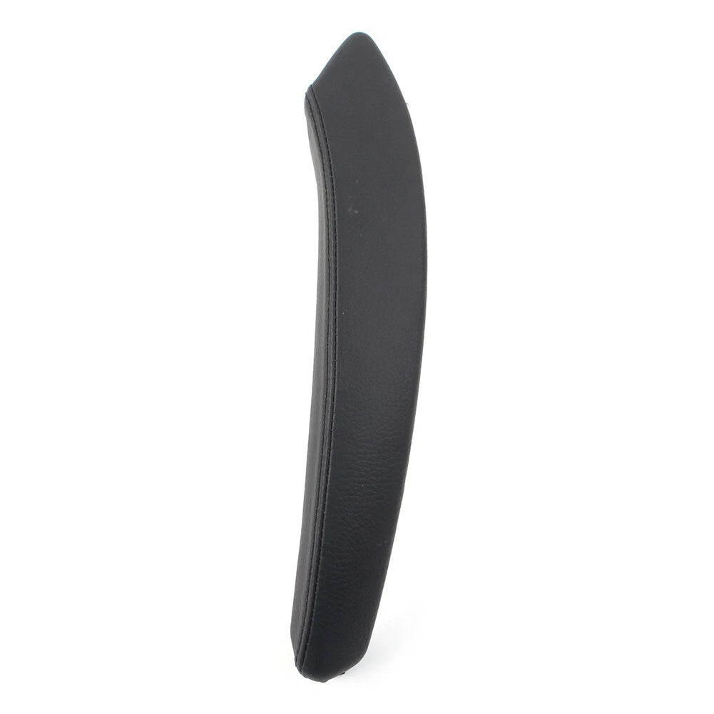 Car Door Trim Pull Handle Right Side Real Leather Fit for BMW X5 X6 E70 Black