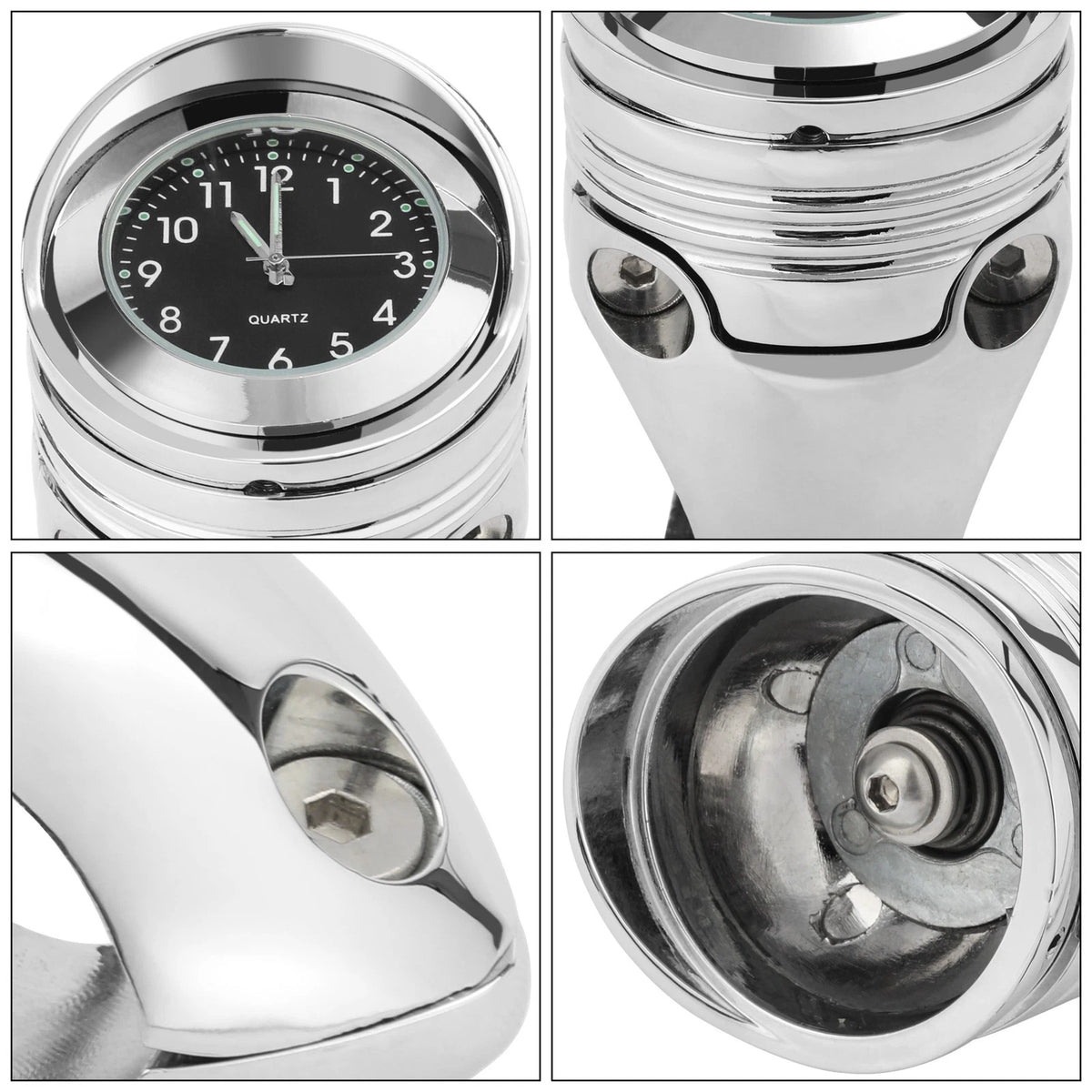 Universal 1 1/4" Front Handlebar Clock Mount For Harley Custom Cruiser Chopper