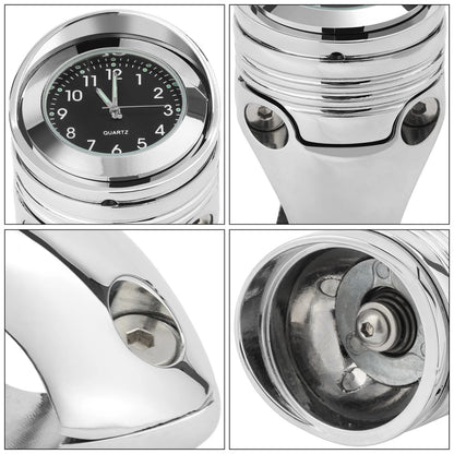 Universal 1 1/4" Front Handlebar Clock Mount For Harley Custom Cruiser Chopper