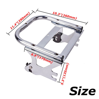 Detachable 2-up Tour Pak Mounting Luggage Rack For Harley Road King Glide 97-08