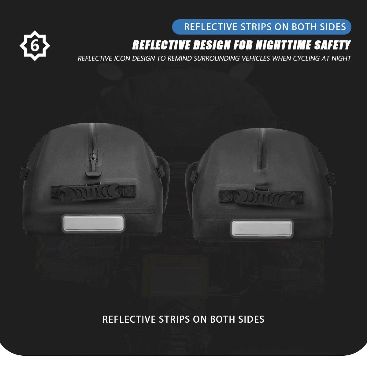 Waterproof Motorcycle Tail Bag Universal Rear Back Seat Bag Black for Harley BMW
