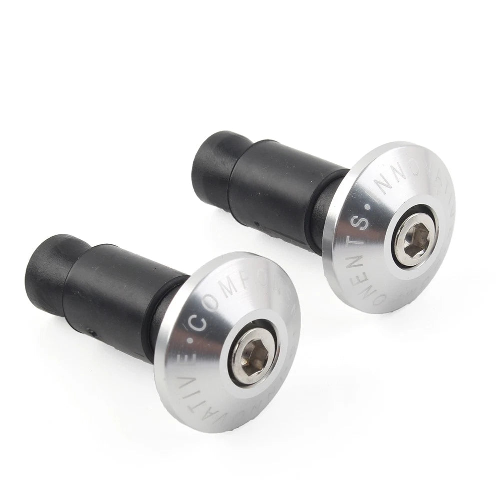 Motorcycle CNC 7/8'' Handle Bar End Cap Grips Cap Plugs Dirt bike Silver US