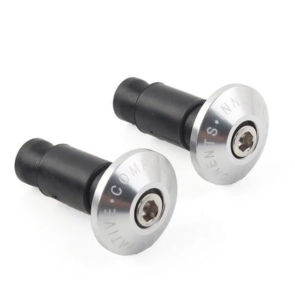 Motorcycle CNC 7/8'' Handle Bar End Cap Grips Cap Plugs Dirt bike Silver US
