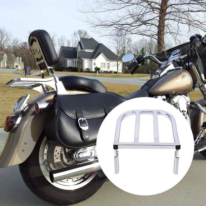 Chrome Sissy Bar Backrest Luggage Rack For Harley Sportster XL 883 1200 2004-Up