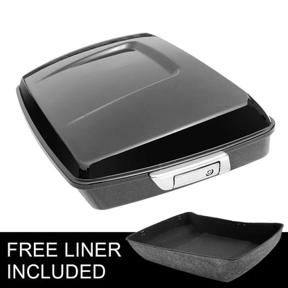 Chopped Trunk Backrest Two-Up Rack Plate Fit For Harley Touring Road Glide 14-25