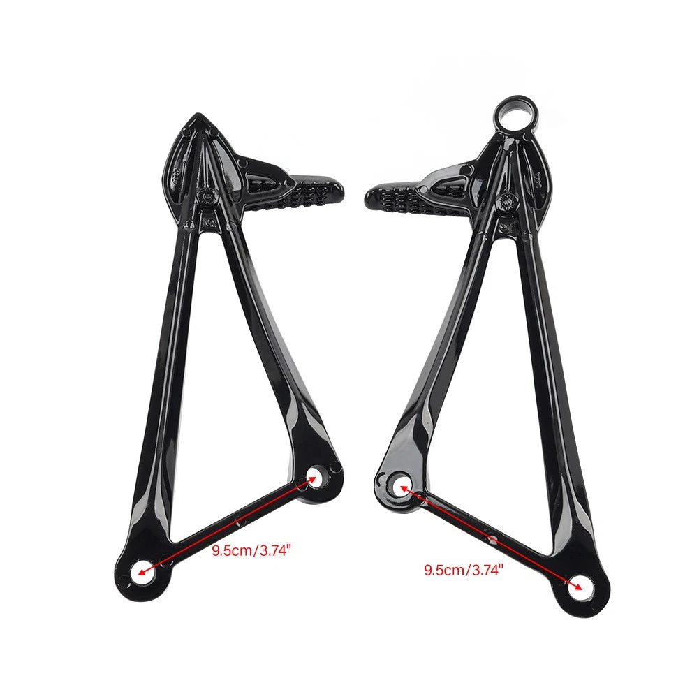 Rear Passenger Footpegs Pegs Bracket For Kawasaki Ninja ZX6R 09-24 ZX10R 2008-10
