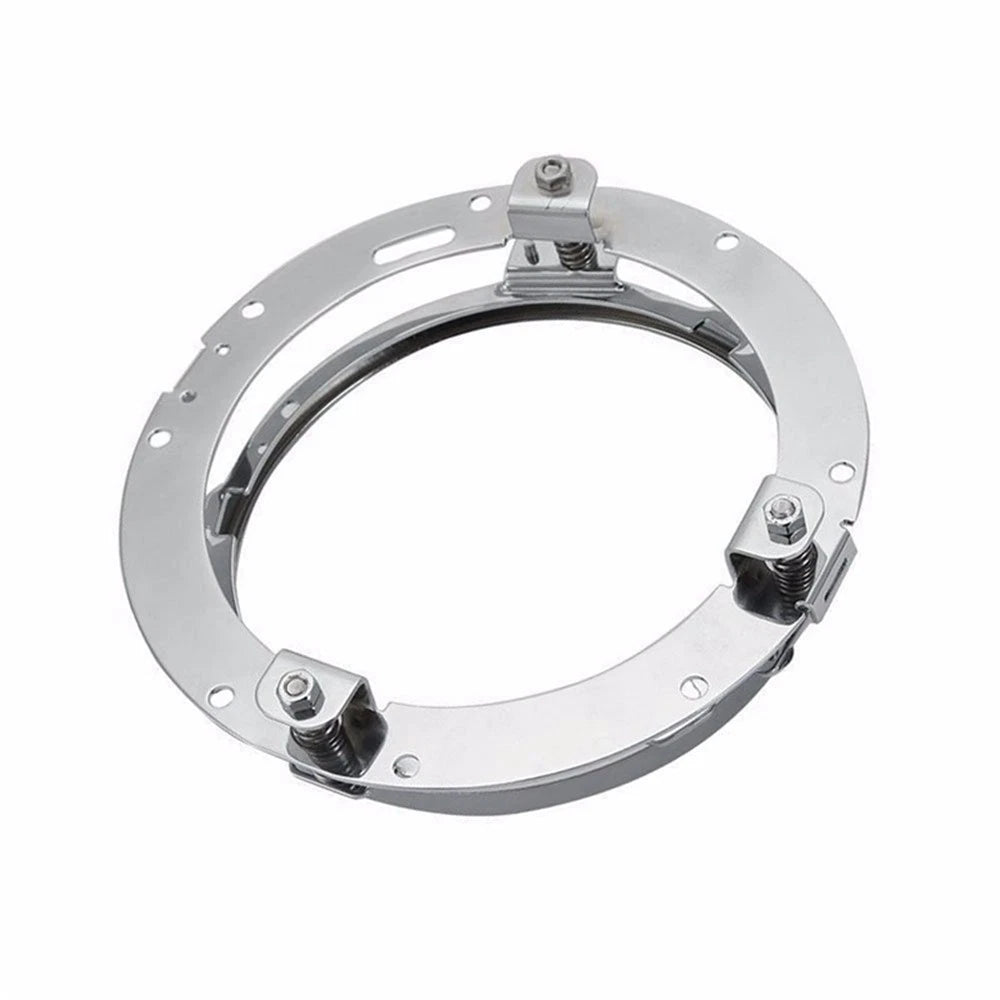 For Harley Touring 7" Inch Motorcycle LED Headlight Mounting Ring Bracket Chrome
