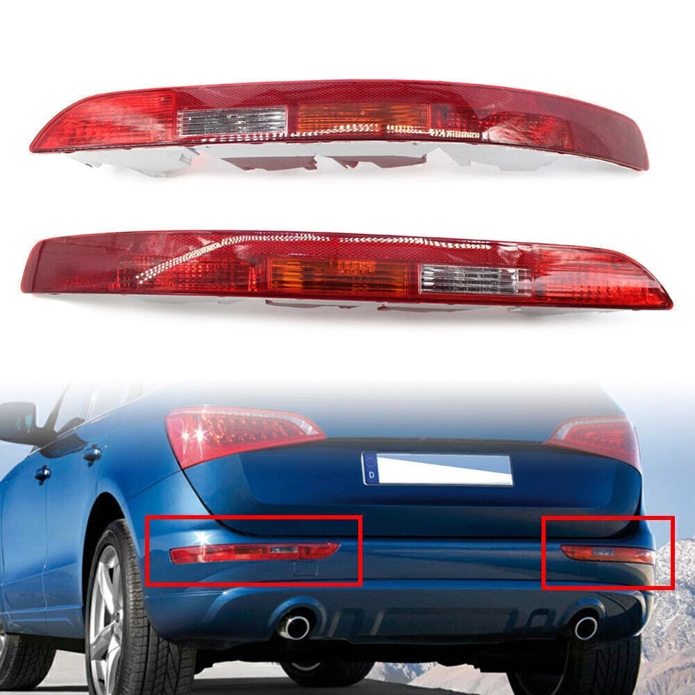 Rear Bumper Lower Tail Light Brake Stop Lamp 2PCS For Audi Q5 2009-2017 Red Car