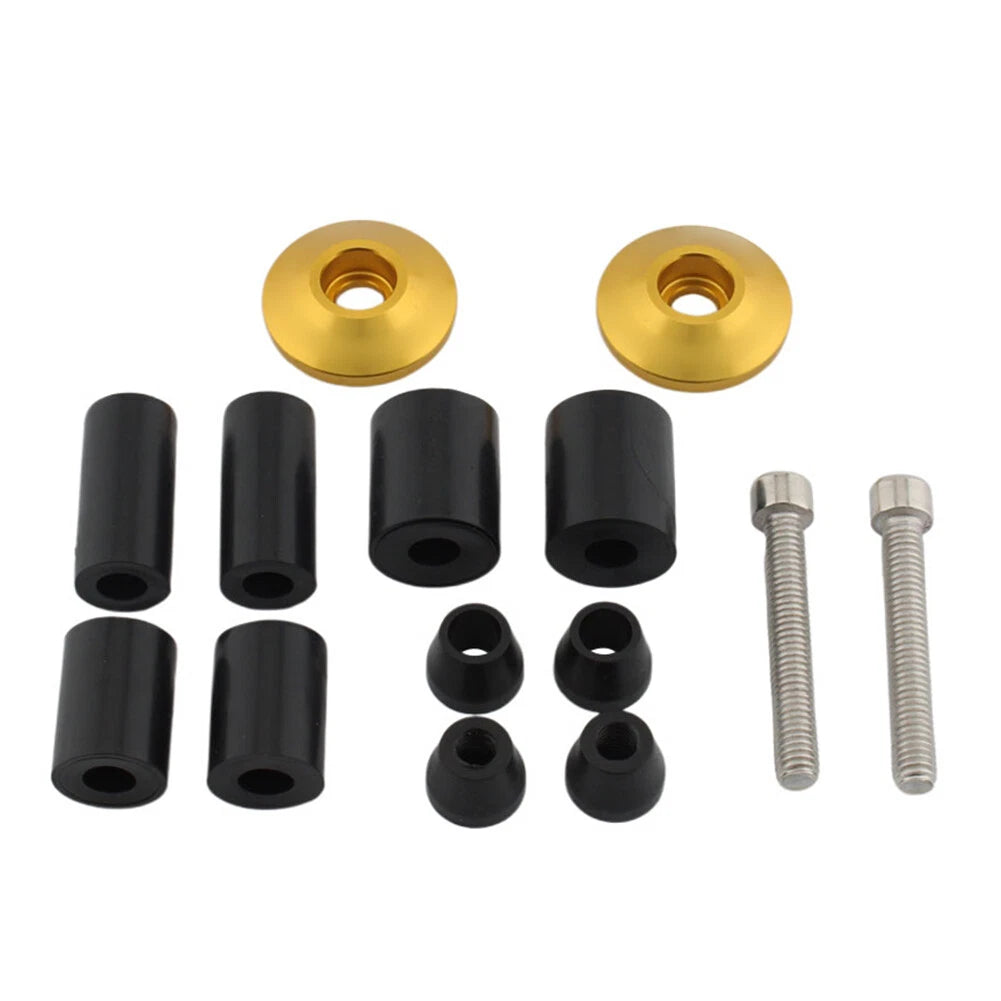 Motorcycle Dirt Bike 7/8'' 22MM Handle Bar End Handlebar Grips Cap Plugs Yellow