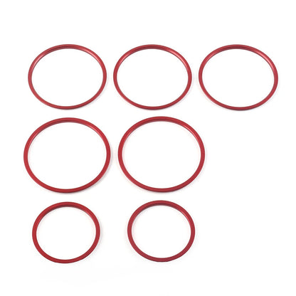 For Mercedes Benz C Class W205 AC Air Vent Outlet Inner Ring Cover Trim Red 7Pcs