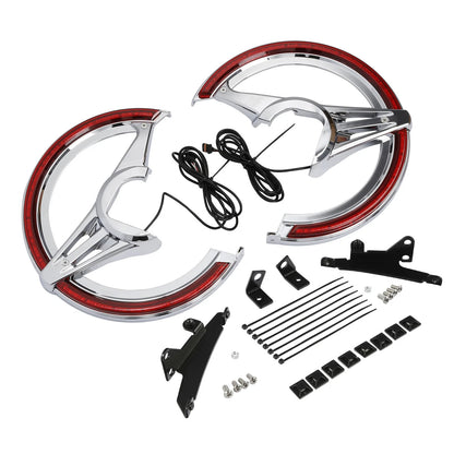 Brake Rotor Covers LED Ring Of Fire For Honda Goldwing 1800 GL1800 GL1800B 18-26