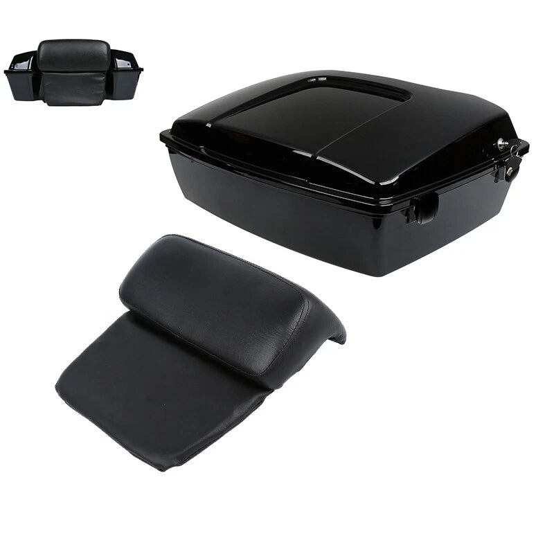 Chopped  Trunk w/ Backrest Fit For Harley Touring Models 1997-2013 12