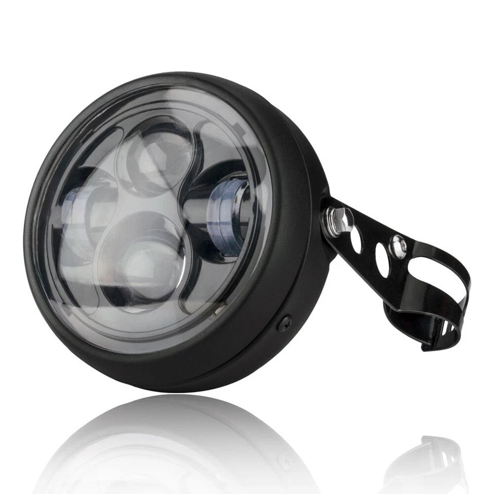 6.5'' Universal Motorcycle LED Headlight W/ Bracket For Harley Bobber Cafe Racer