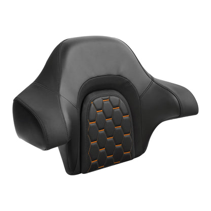 King Trunk Passenger Around Backrest Pad Fit For Harley Touring Road Glide 14-Up