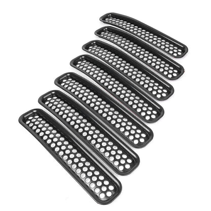 Front Grille Cover Insert Mesh Grill Black For Jeep Wrangler TJ 1997 1998 - 2006