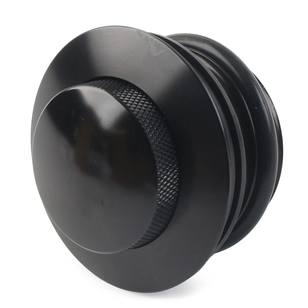 Black Motorcycle Left Hand Thread Fuel Tank Gas Cap Cover For Harley 1982-2017