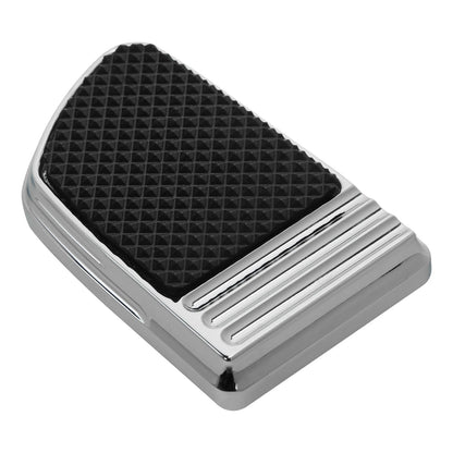Chrome Brake Pedal Pad Fit For Harley Dyna 93-17 Softail 84-17 SportsterXL 14-22