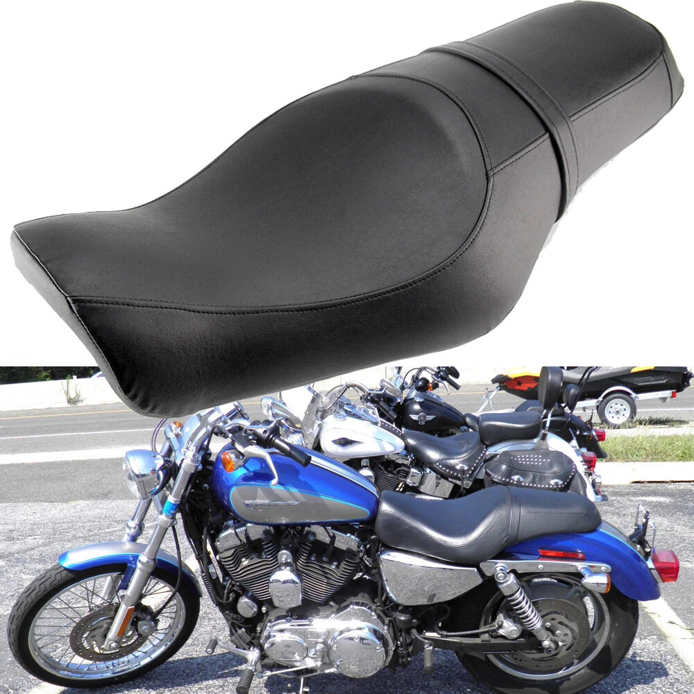 Black Two Up Driver Passenger Seat For Harley Sportster Iron 1200 2021 2020 2019
