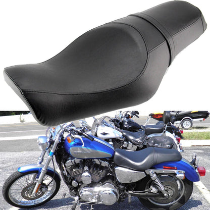 Black Two Up Driver Passenger Seat For Harley Sportster Iron 1200 2021 2020 2019