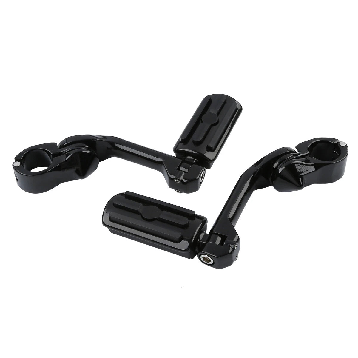 Mustache Engine Guard Crash Bar & Foot Pegs Clamps Fit For Harley Softail 00-17