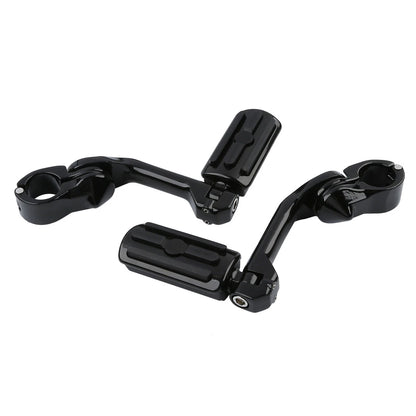 Mustache Engine Guard Crash Bar & Foot Pegs Clamps Fit For Harley Softail 00-17