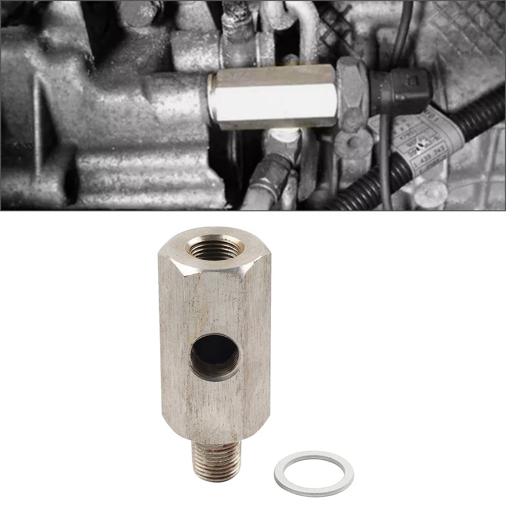 1/8" NPT Oil Pressure Sensor Tee to NPT Adapter For Turbo Supply Feed Line Gauge