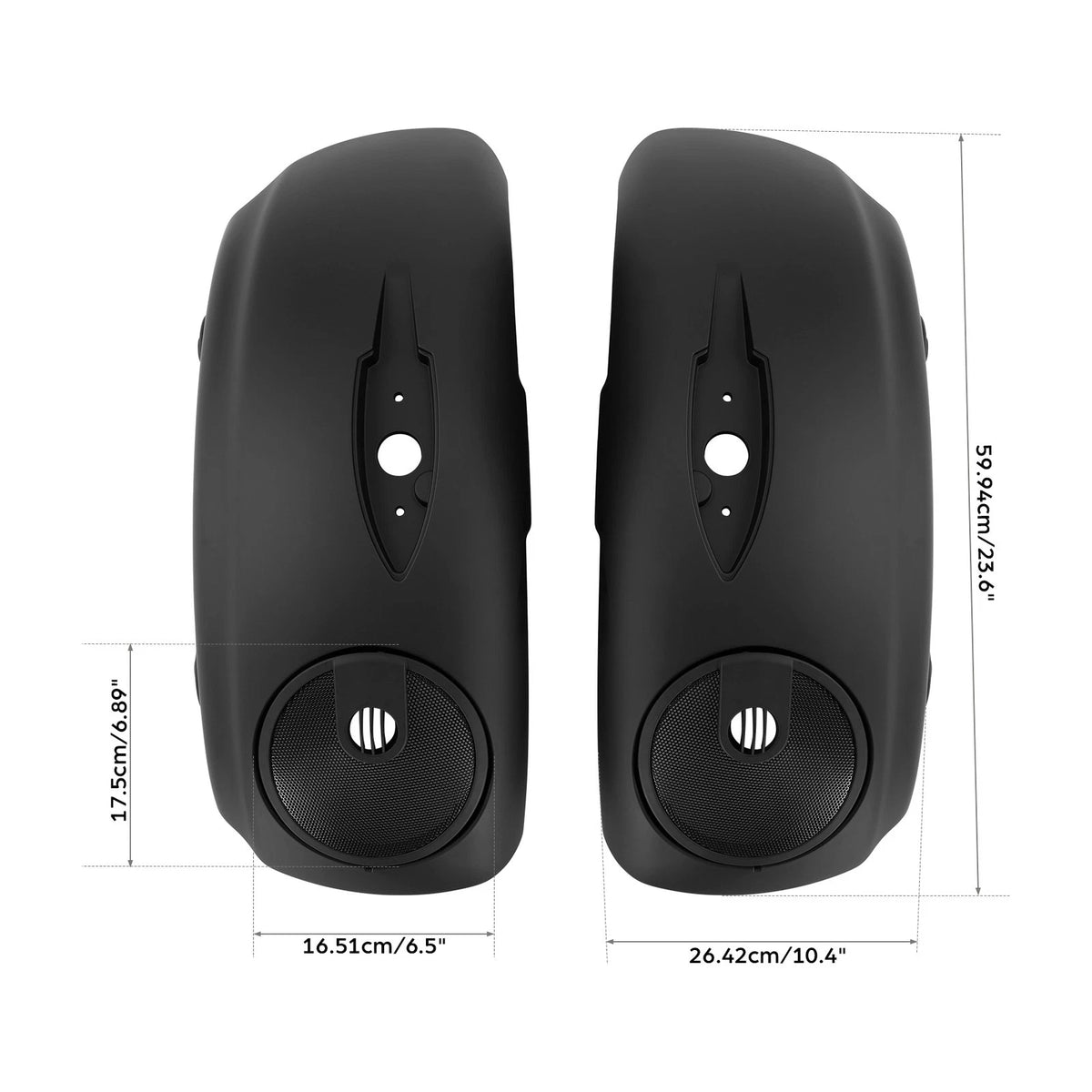 Matte Hard Saddlebag Lids 6.5'' Speaker Cutout Fit For Indian 16-23 Springfield