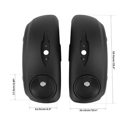 Matte Hard Saddlebag Lids 6.5'' Speaker Cutout Fit For Indian 16-23 Springfield