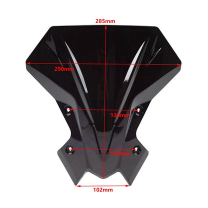 Glossy Black Windscreen Windshield Visor Deflector For Kawasaki Z900 2020-2024