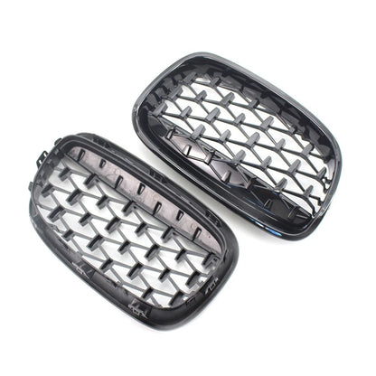 Gloss Black Diamond Meteor Front Kidney Grill Fit BMW 1 Series F20 F21 2011-14