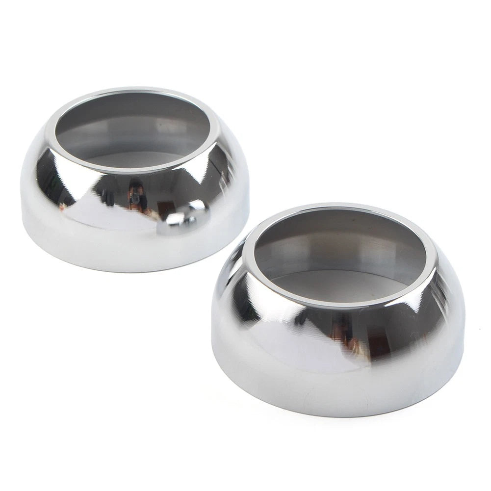 US  Chrome Front Fork Boot Cap Covers 39mm For Harley Sportster Dyna FXR FXD us