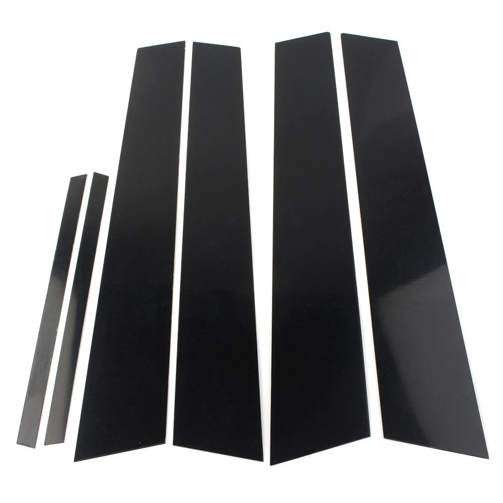 6pc Door Trim Cover Kit  Black Pillar Posts For Honda Civic 2006-2011 (4dr)