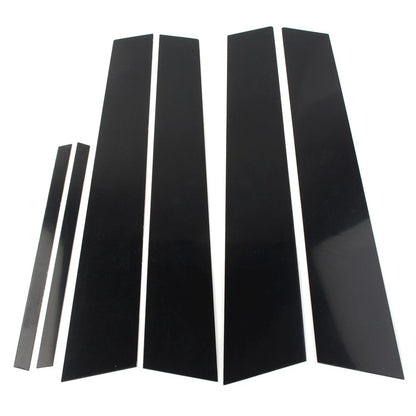 6pc Door Trim Cover Kit  Black Pillar Posts For Honda Civic 2006-2011 (4dr)