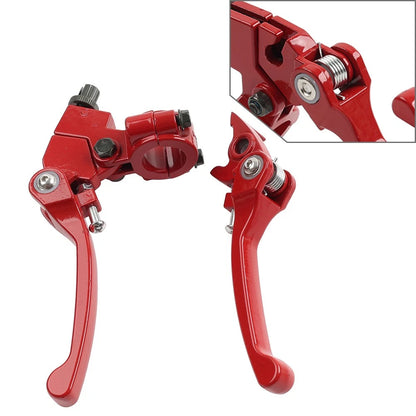 Brake Clutch Levers Red For Dirt Bike 50cc 125cc 22mm 7/8 Inch Handlebar