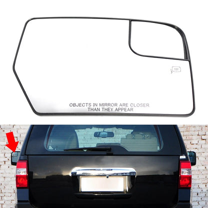 Left Side Mirror Glass Heated Glass With Spotter For Ford Expedition 2012-2017
