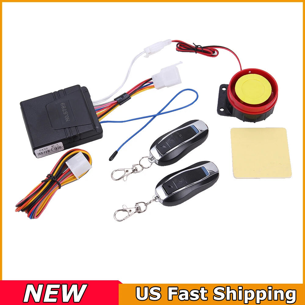ATV Motorcycle Bike Alarm Remote Engine Start Anti-theft Security System Scooter