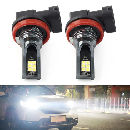 PairH11 LED Lamp Super Bright Bulbs White Light Lamp Fit Car