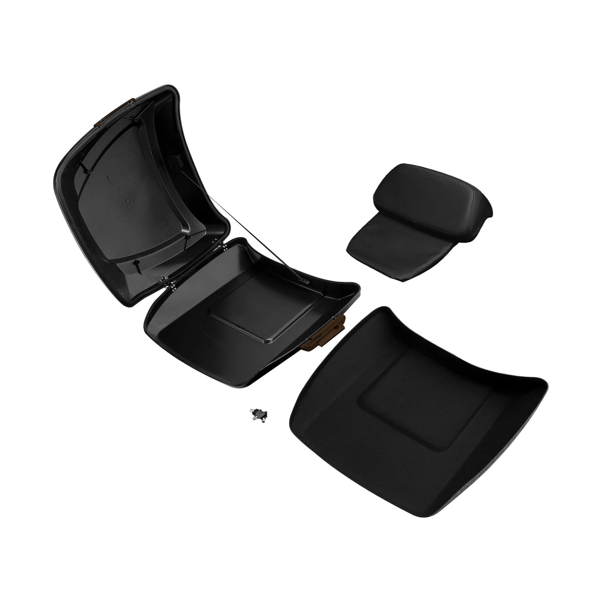 Black Razor Trunk Backrest Pad Fit For Harley Touring Road Glide 14-25