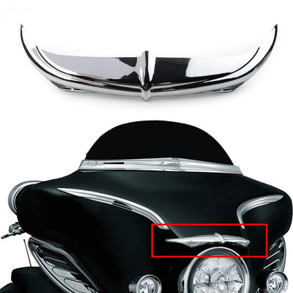 Batwing Fairing Brow Accent For Harley Touring FLHX 1996-2013 Chrome Motor US