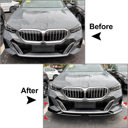 Front Bumper Splitter Spoiler Lip For BMW 5 Series I5 G60 G61 M Sport 2024+