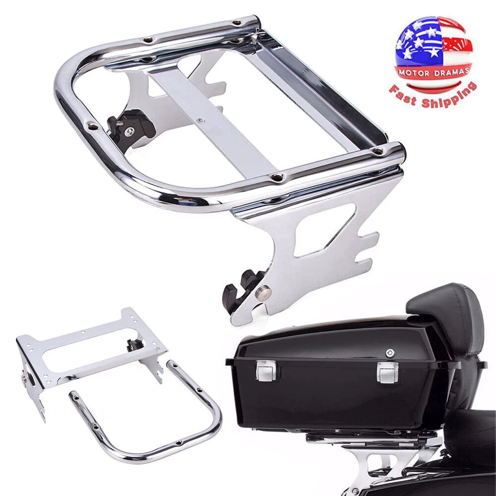 Detachable 2-up Tour Pak Mounting Luggage Rack For Harley Road King Glide 97-08