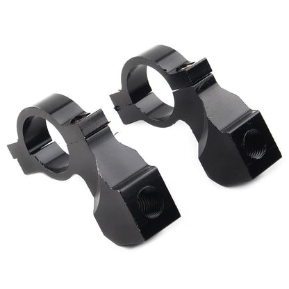 10mm Thread 7/8" Bike Handlebar Rearview Mirror Mount Bracket Clamp Motor Black