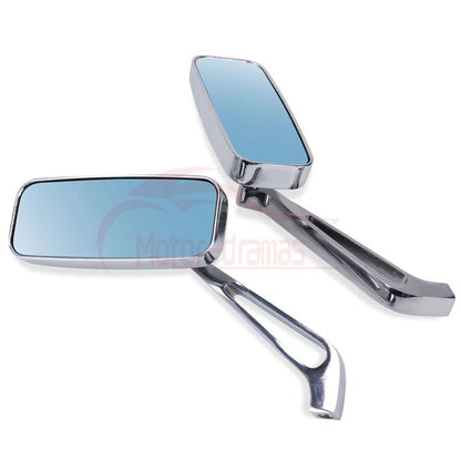 Motorcycle Rear View Side Mirrors 8mm&10mm Chrome for HARLEY HONDA SUZUKI YAMAHA