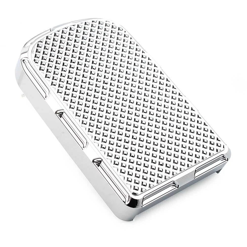 1Brake Pedal Pad Cover For Harley Road & Street Glide Softail Fatboy FLST Chrome
